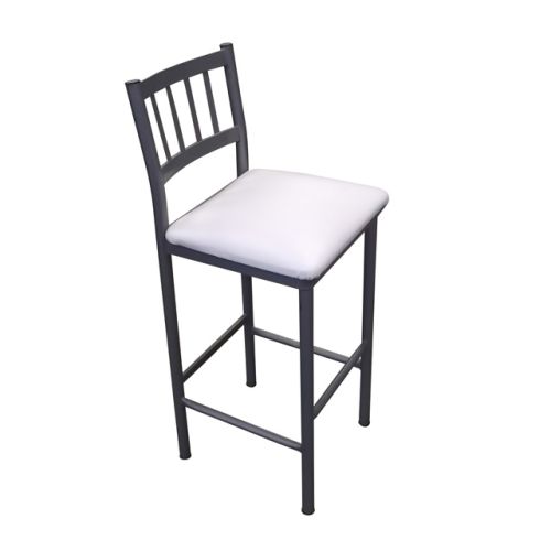 square bar stool white cushon