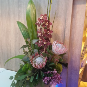 Orchid and Protea Arrangement