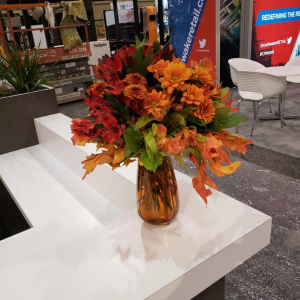Autumn Reception Desk Arrangement