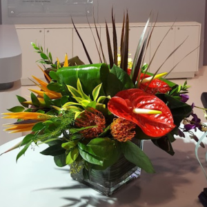Tropical Reception Desk Arrangement