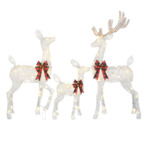 Indoor/Outdoor Twinkling LED Deer Family