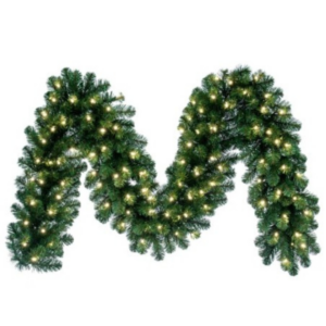 Pre-Lit Green Garland